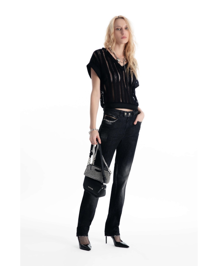 Calça Ocean Elastic Slim 2000-Lav.Black  C/ Resina
