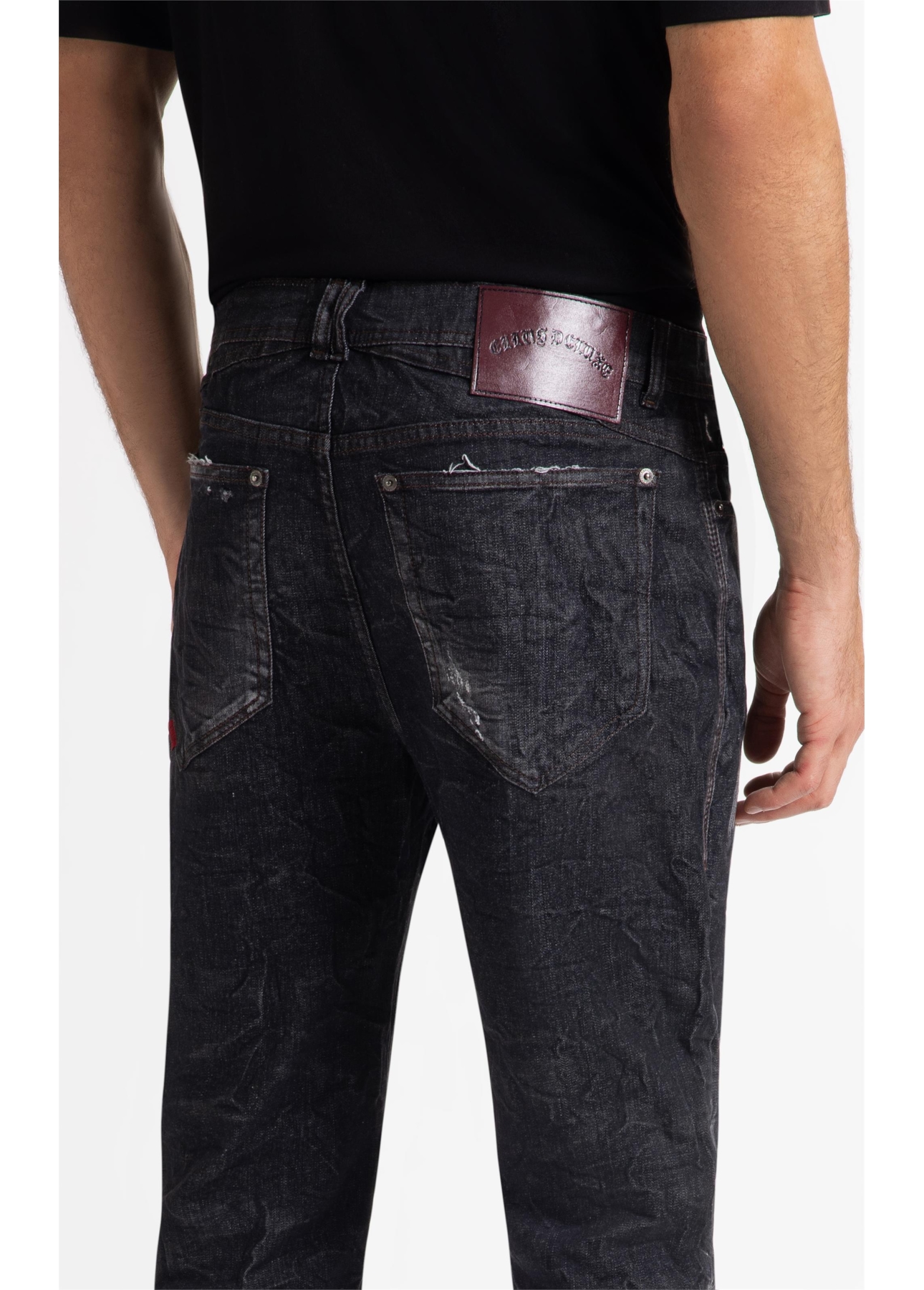 Calça Ocean Elastic Slim Lav.Black Com Resina