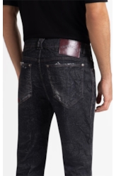 Calça Ocean Elastic Slim Lav.Black Com Resina