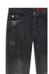 Calça Ocean Elastic Slim Lav.Black Com Resina