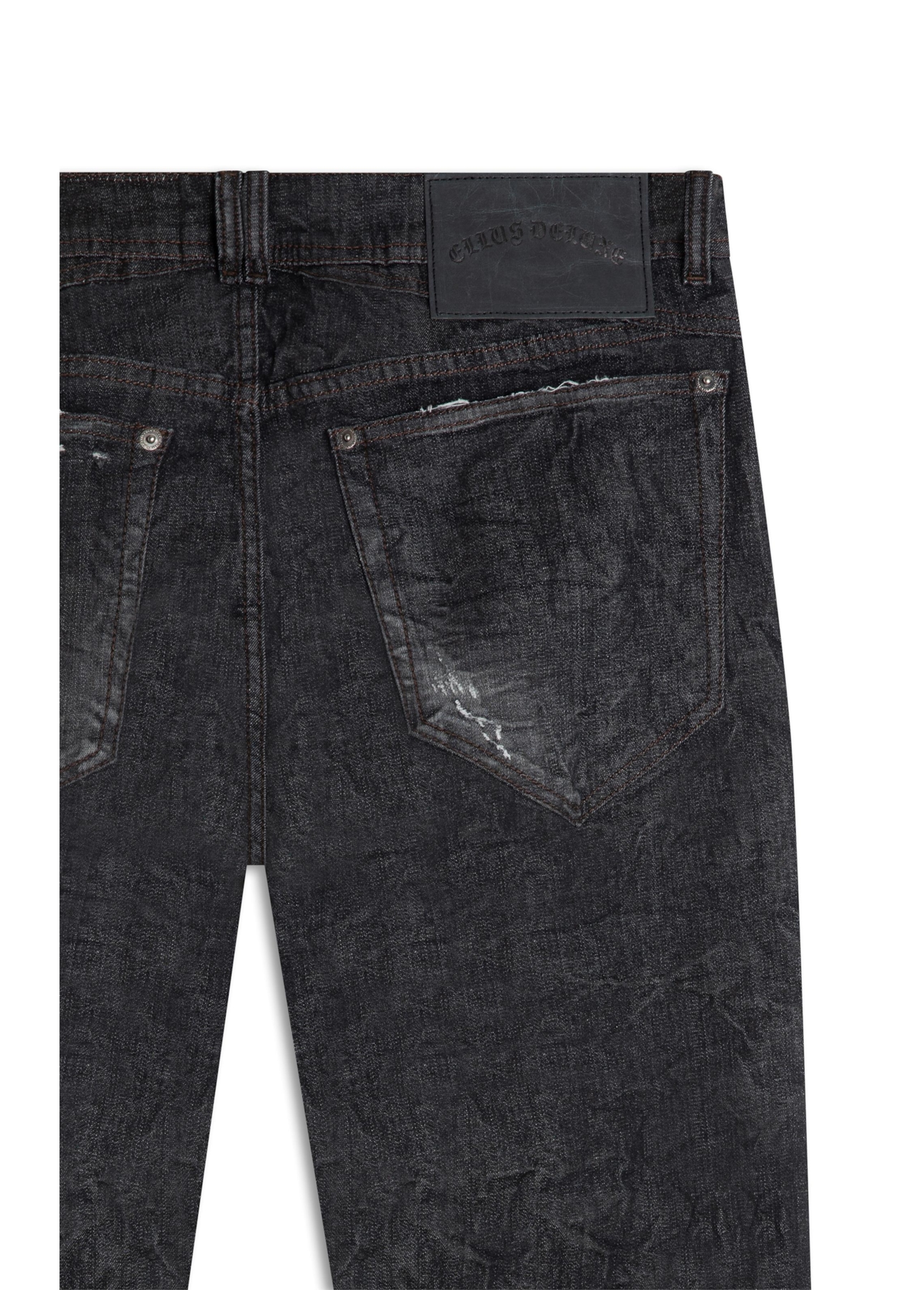 Calça Ocean Elastic Slim Lav.Black Com Resina