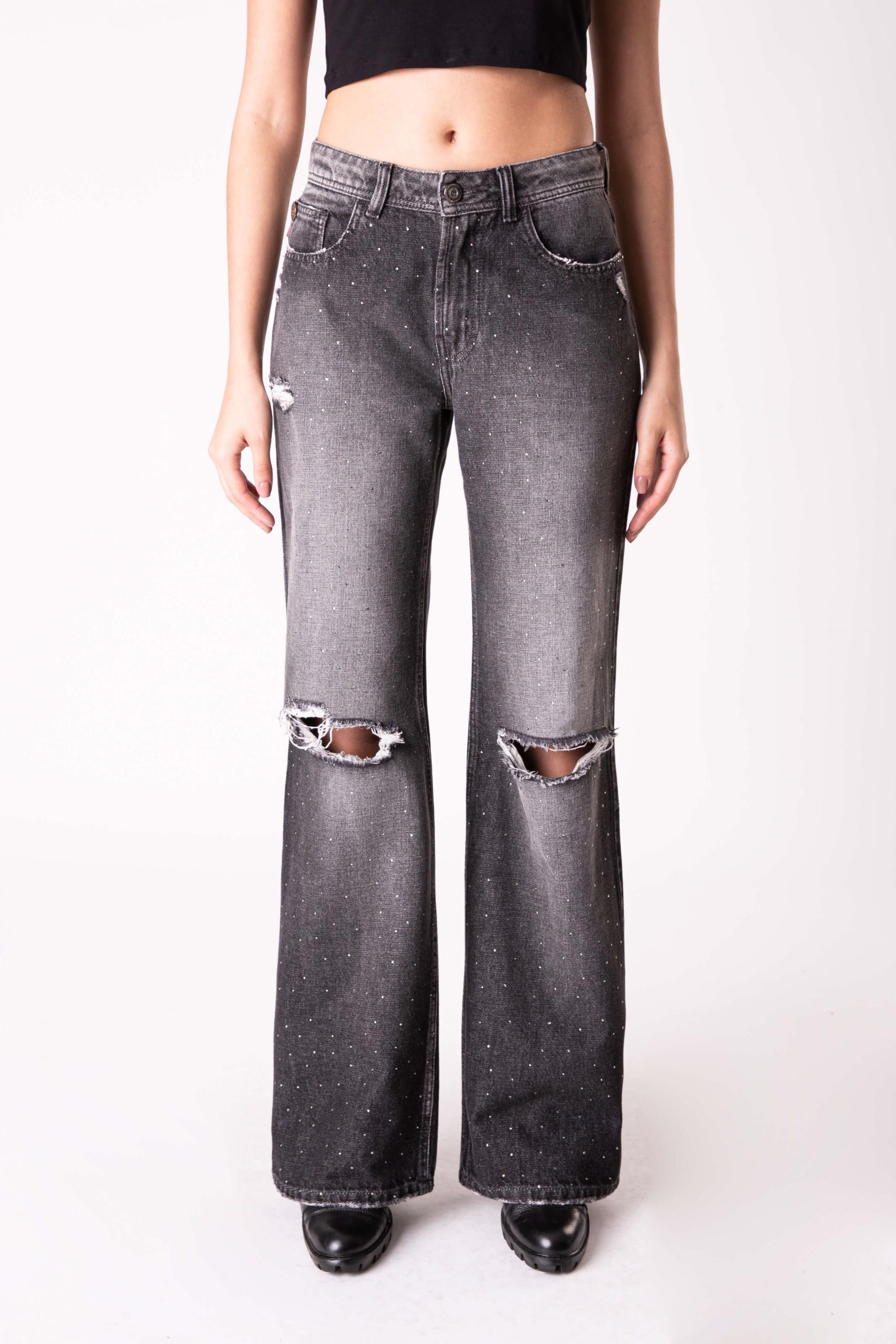 L05270 L05265 L05538 DUCA 3足 Calça Originals Black Patheph 1855 Lav. Black C/ Puídos