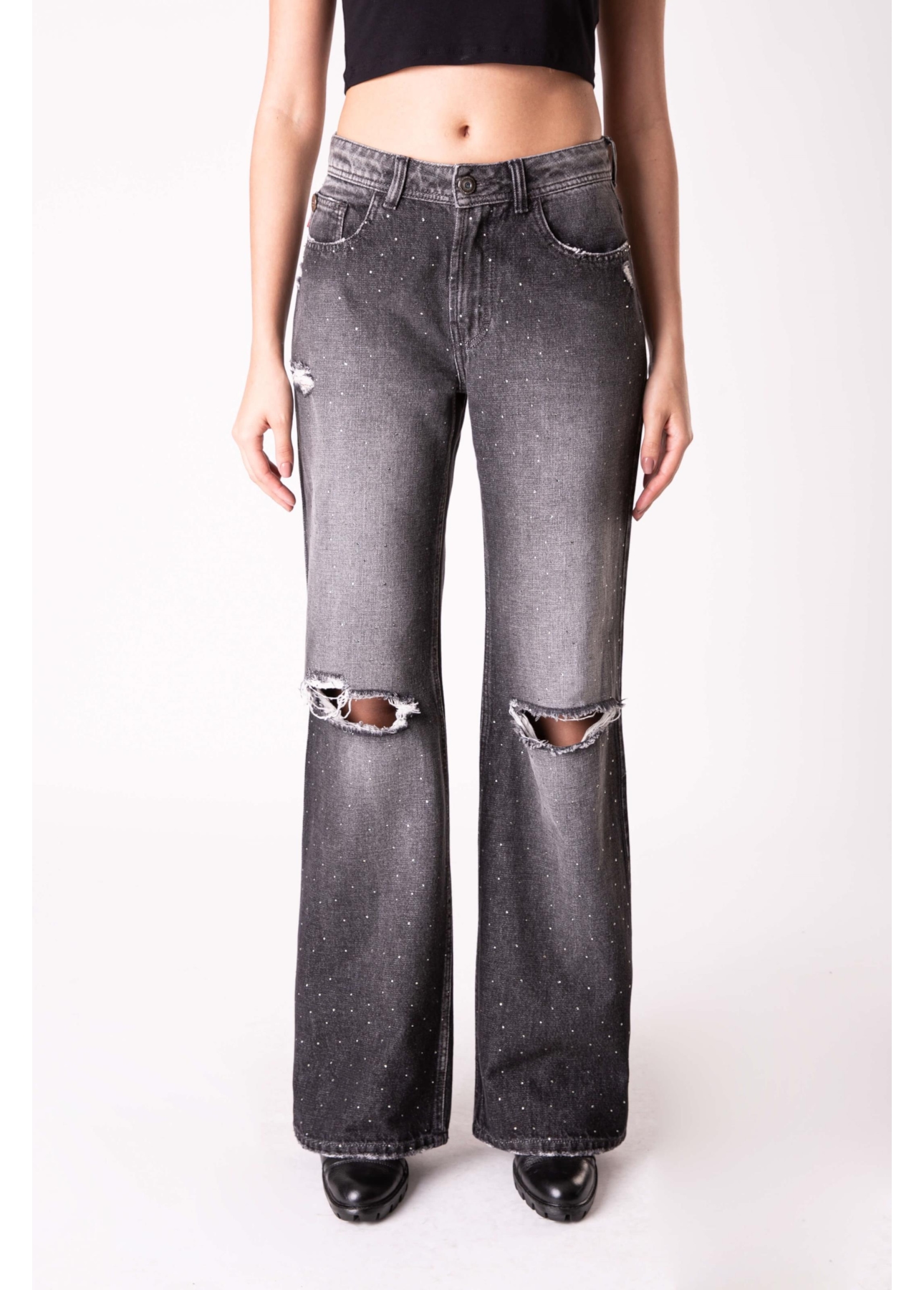 Calça Originals Black Patheph 1855 Lav. Black C/ Puídos