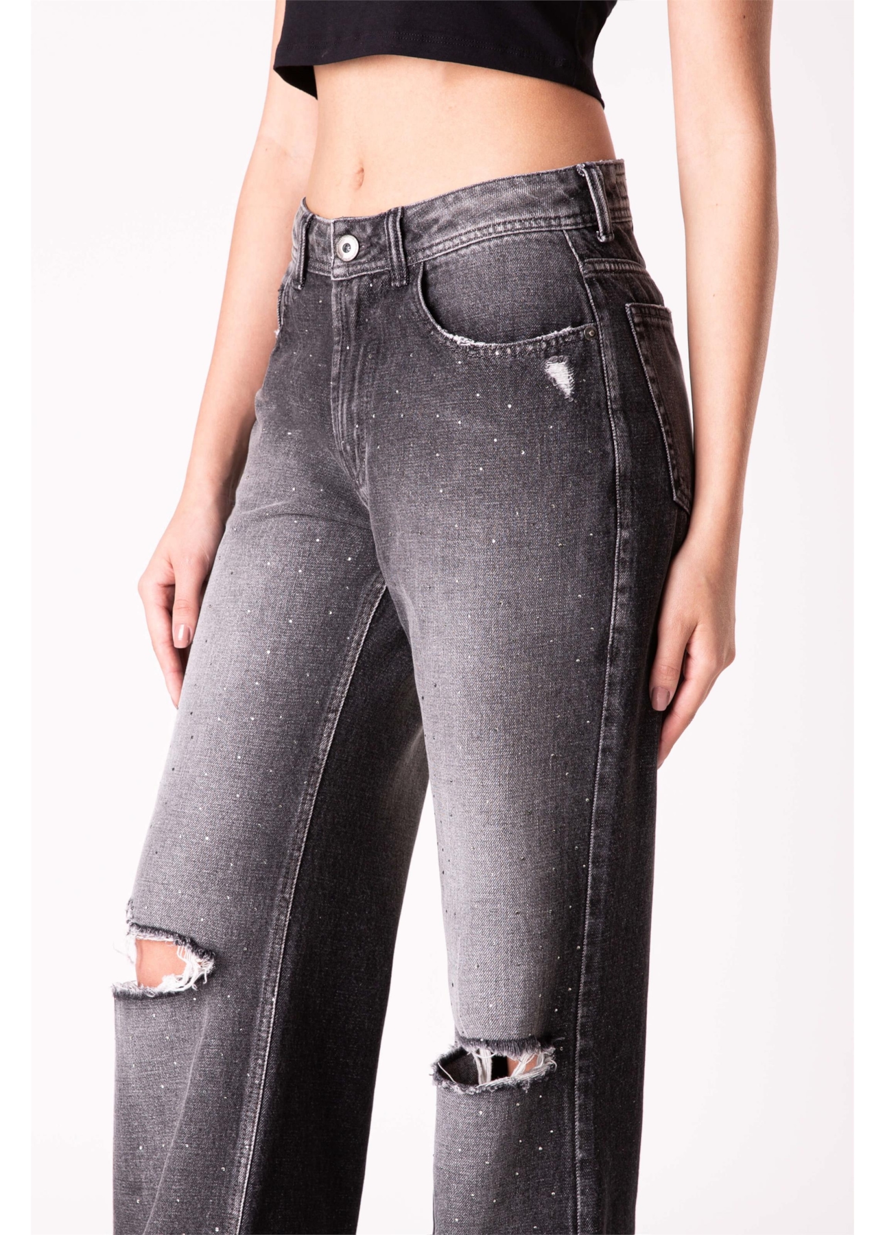 Calça Originals Black Patheph 1855 Lav. Black C/ Puídos
