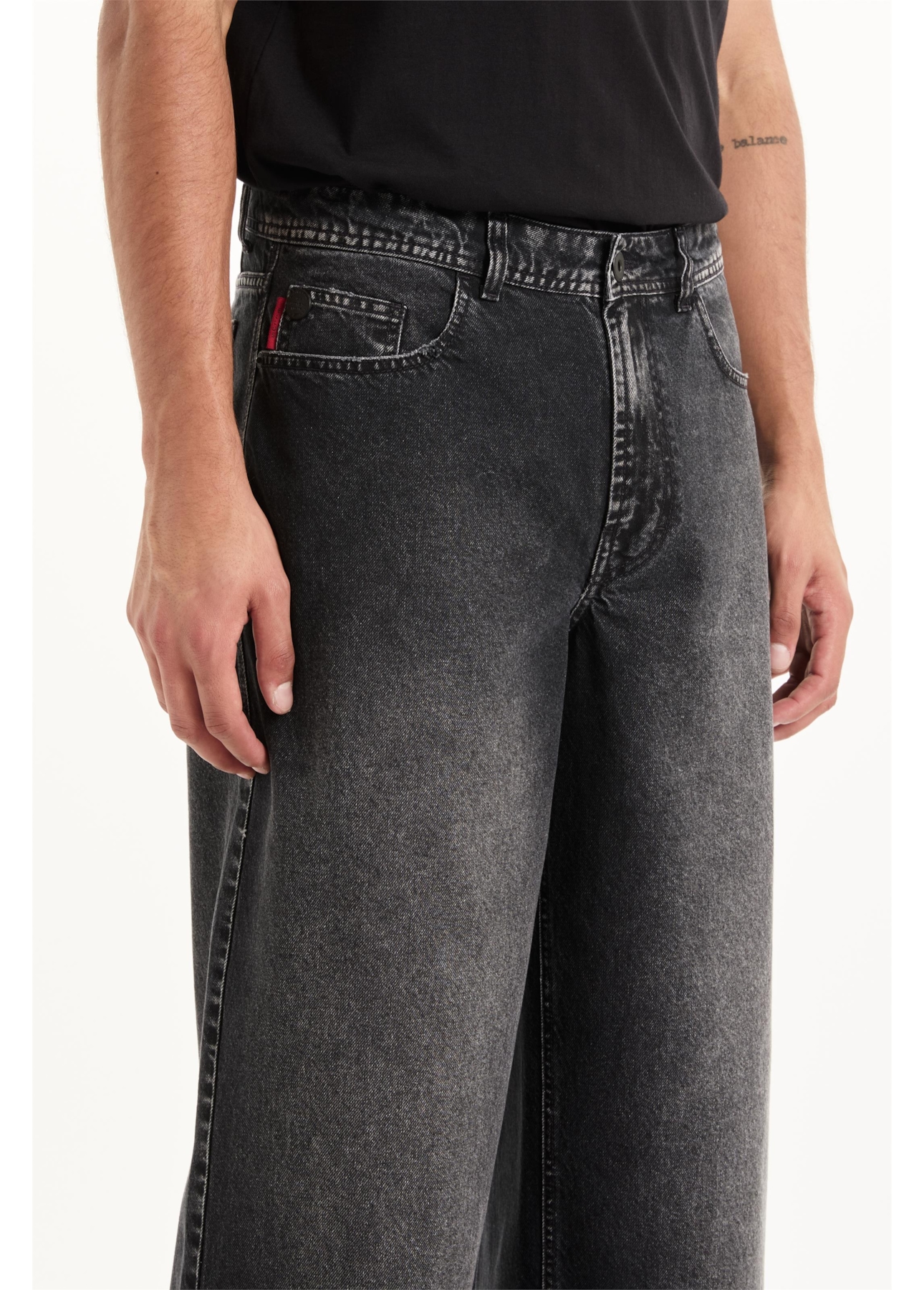 Calça Originals Black Wide Leg 2021-Lav. Black C/ Rebolo