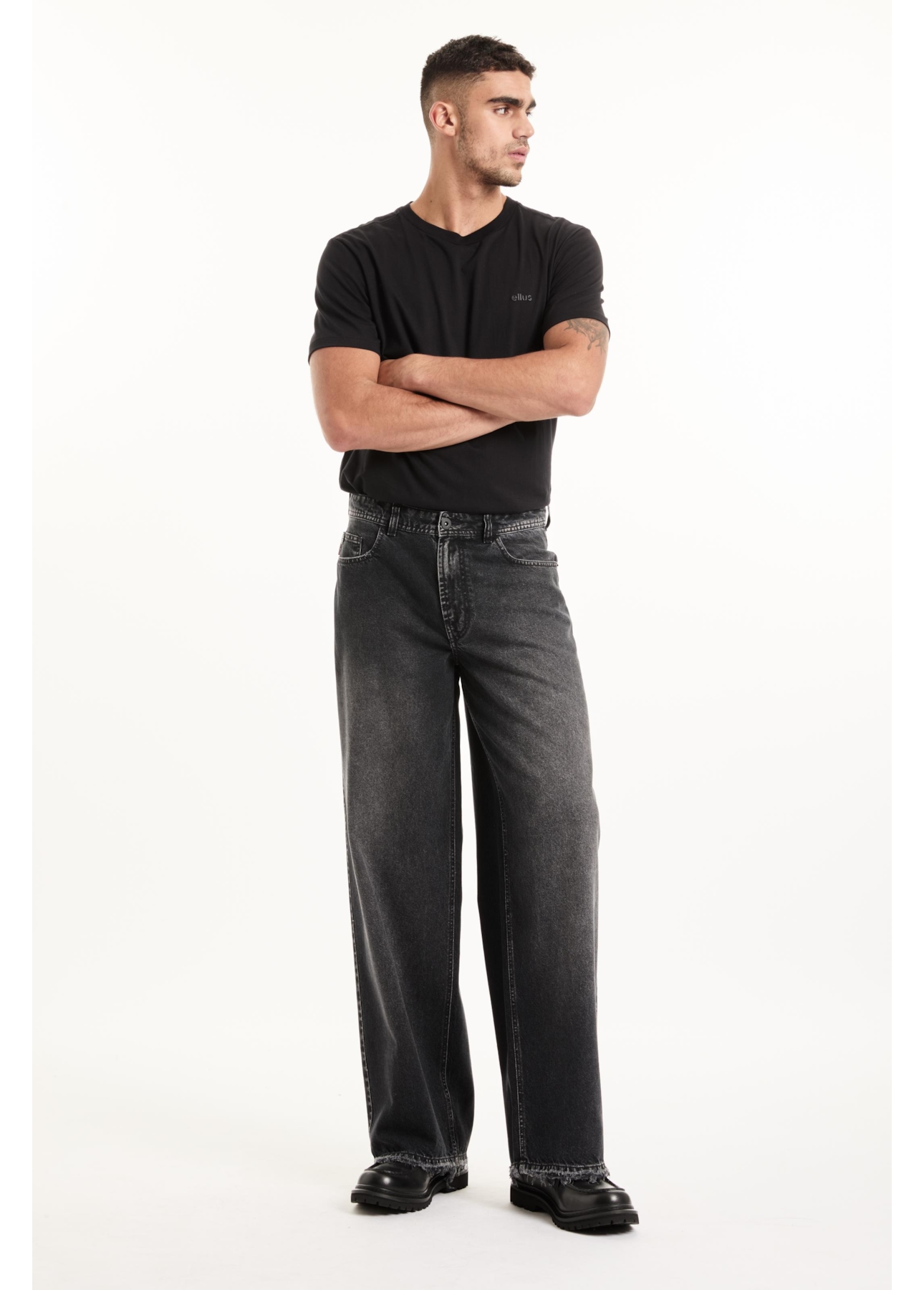 Calça Originals Black Wide Leg 2021-Lav. Black C/ Rebolo