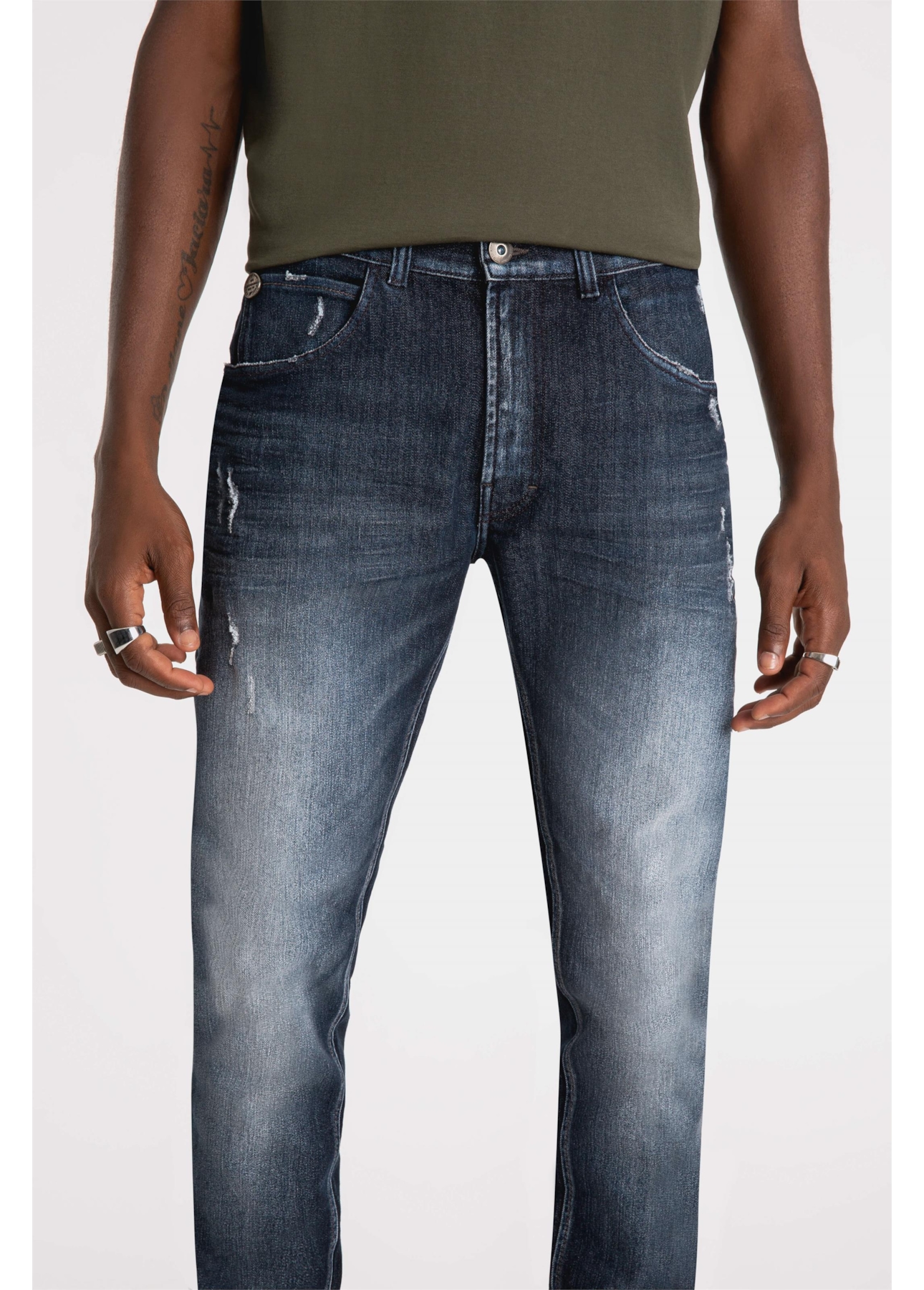 Calça Overcast Elastic Blue 1883-Lav.Escuro C/Rebolo