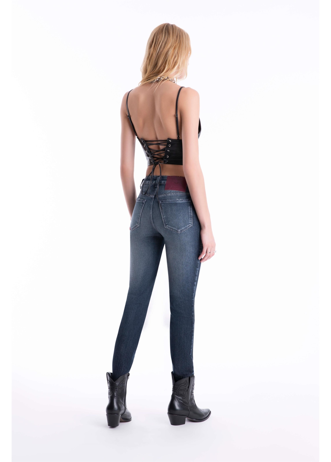 Calça Overcast Elastic Blue Skinny 1413 Lav.Escuro C/Tank