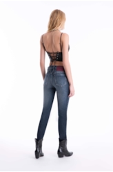 Calça Overcast Elastic Blue Skinny 1413 Lav.Escuro C/Tank