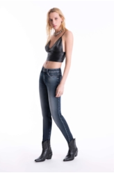 Calça Overcast Elastic Blue Skinny 1413 Lav.Escuro C/Tank