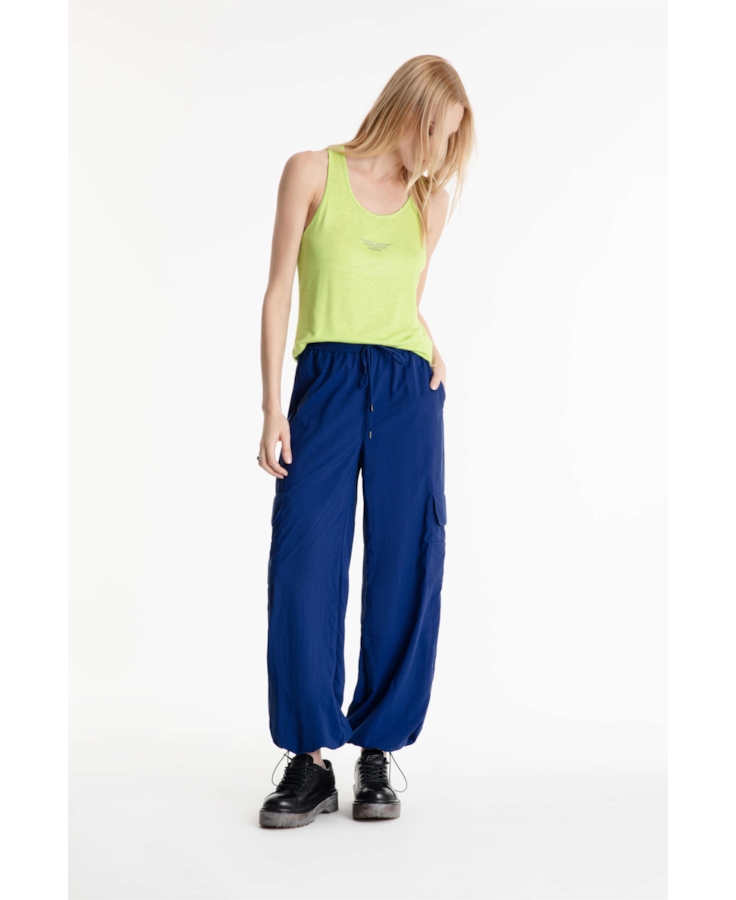 Calça Poliamida Parachute Pants Azul Bic