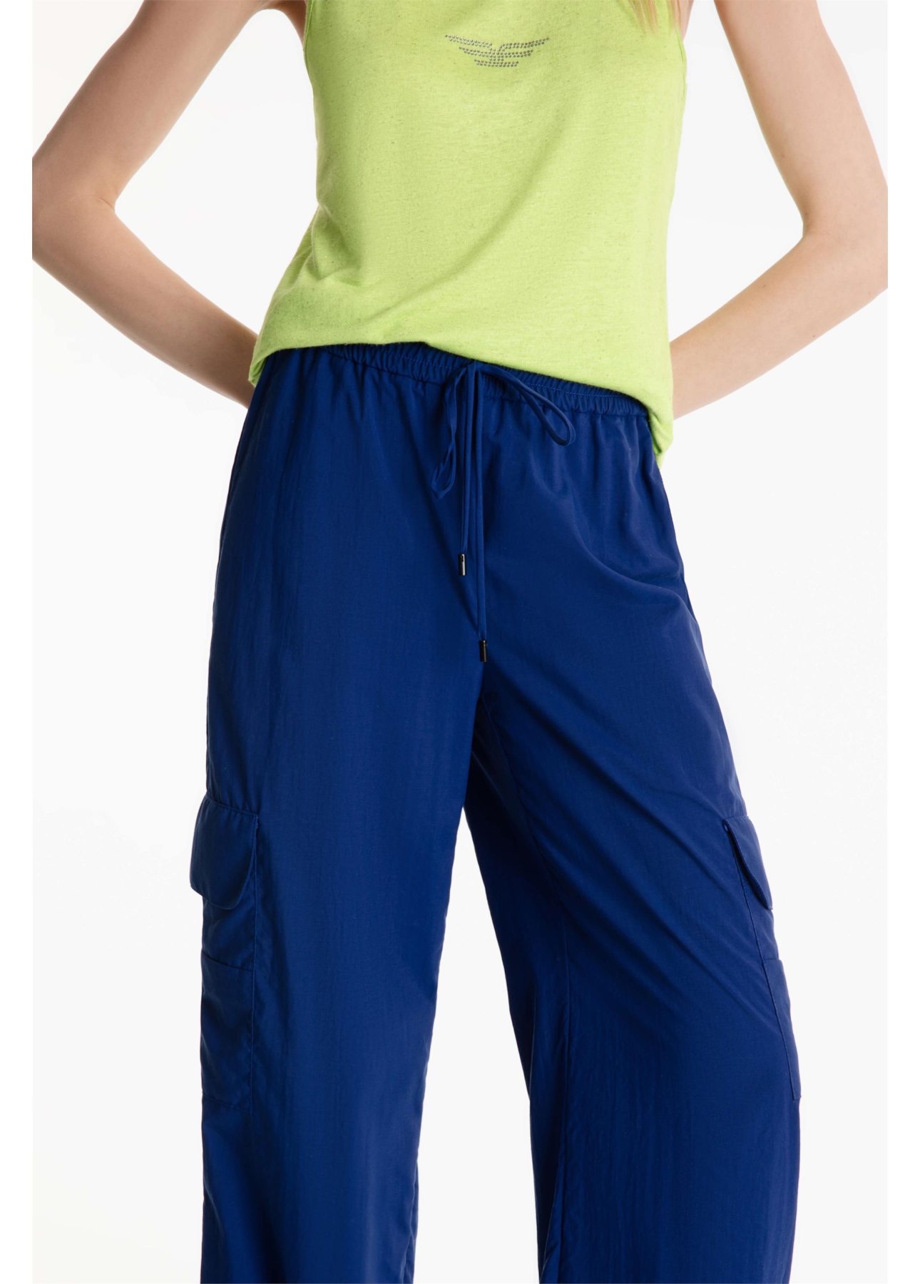 Calça Poliamida Parachute Pants Azul Bic