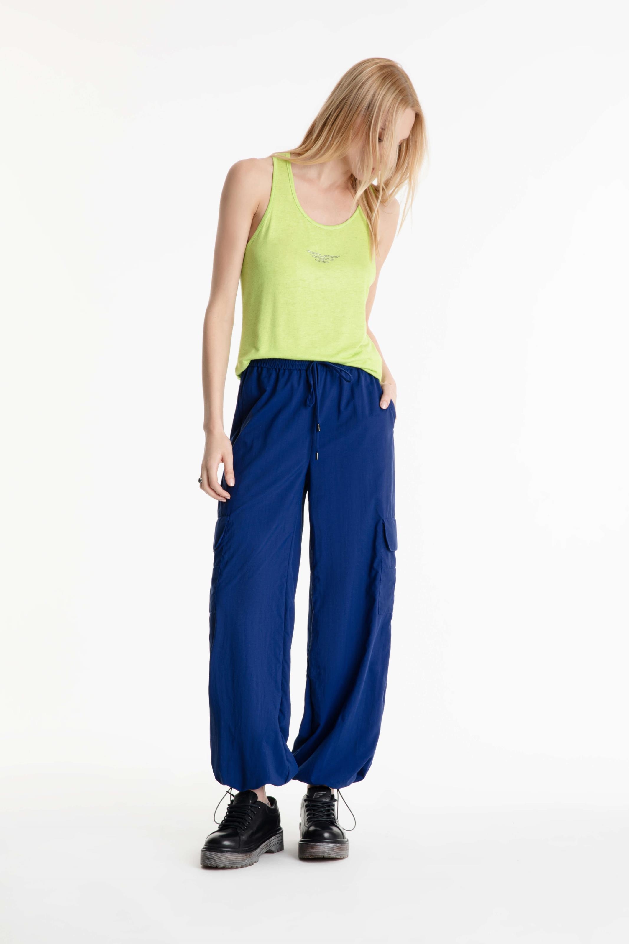 Calça Poliamida Parachute Pants Azul Bic