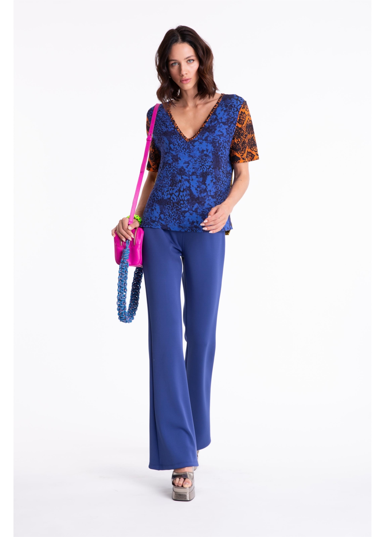 Calça Power Fit Flare Long Royal