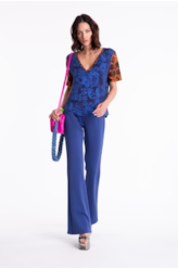 Calça Power Fit Flare Long Royal