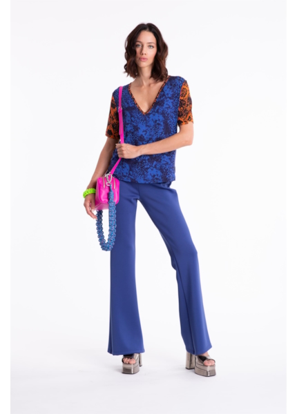 Calça Power Fit Flare Long Royal