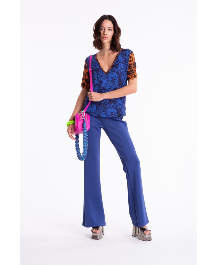 Calça Power Fit Flare Long Royal