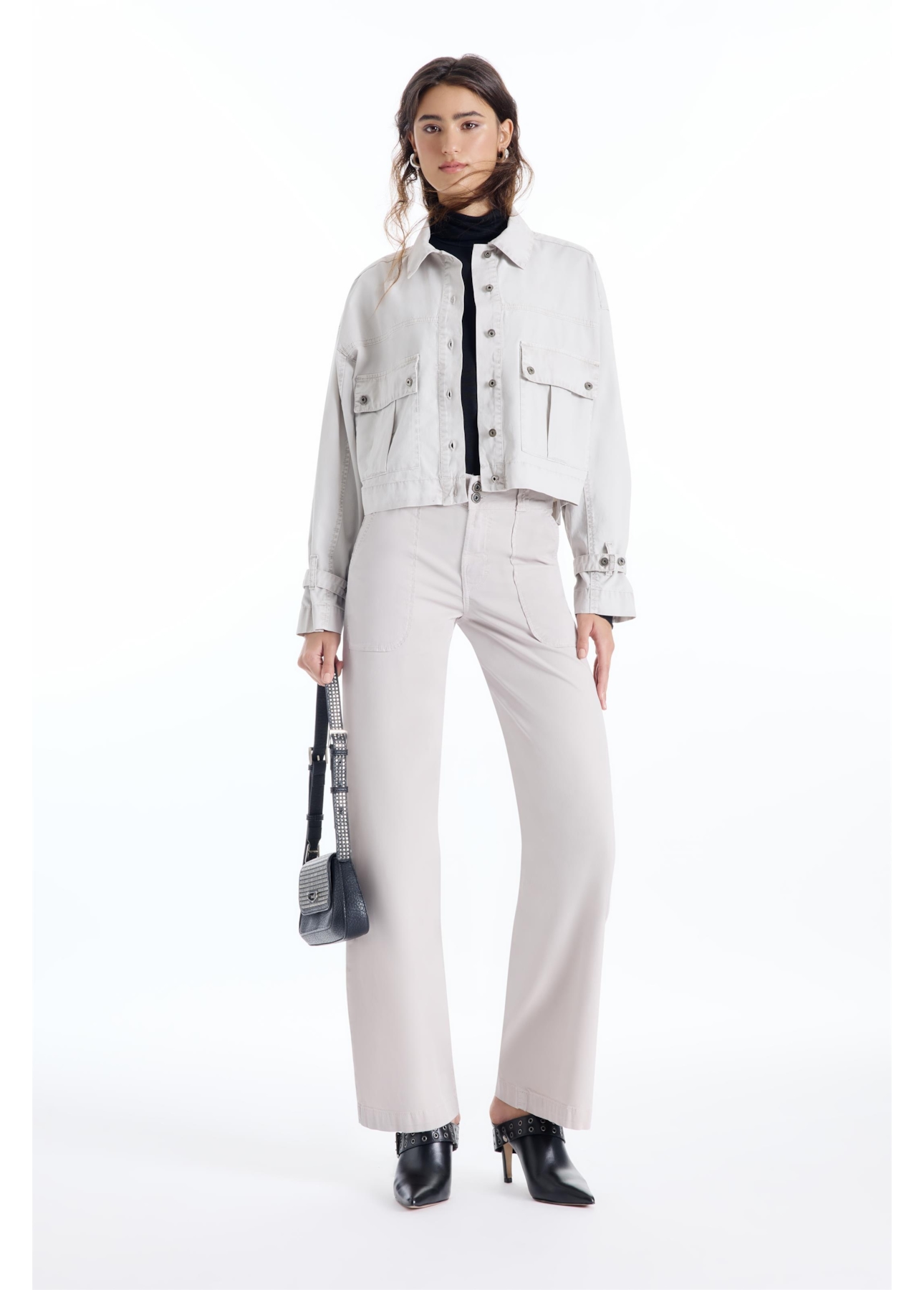 Calça Power Wide Leg Carpinteiro Silver