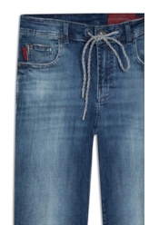 Calça Preppy Dark Flame 1929 Lav. Escuro C/ Grampos