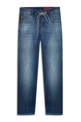 Calça Preppy Dark Flame 1929 Lav. Escuro C/ Grampos