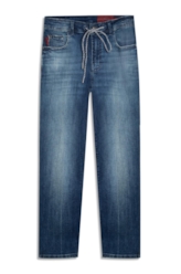 Calça Preppy Dark Flame 1929 Lav. Escuro C/ Grampos