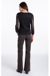 Calça Sarja Rain Flare Marrom Escuro