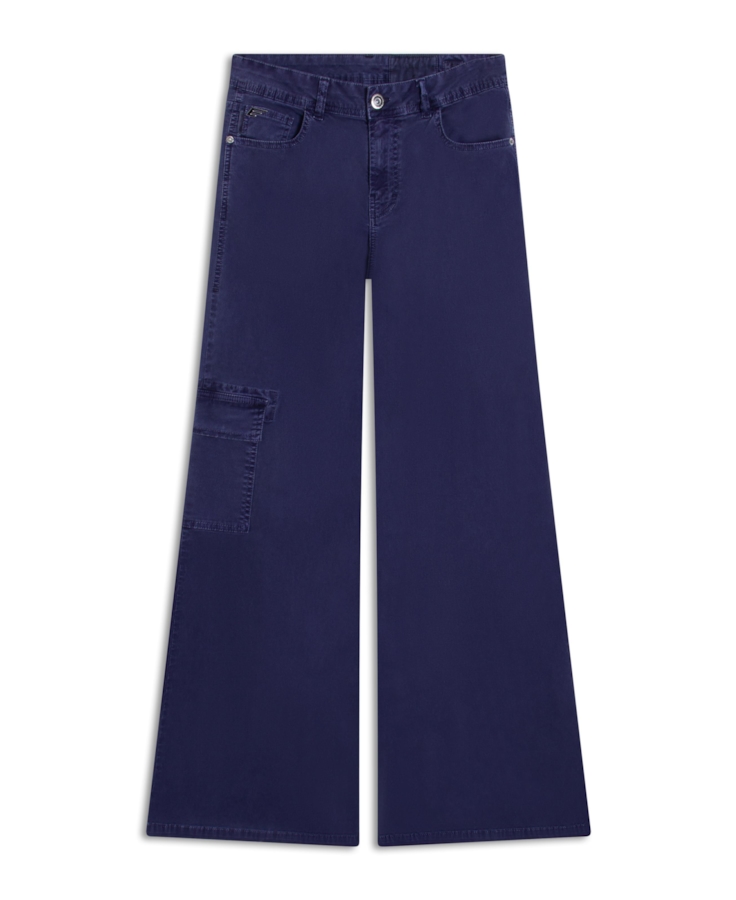 Calça Sarja Rain Low Rise Patt d Eph Cargo Purple Blue