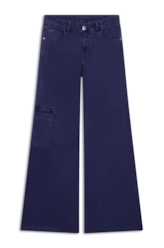 Calça Sarja Rain Low Rise Patt d Eph Cargo Purple Blue