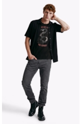 Calça Sarja Rain Slim 5 Pockets Cinza Medio
