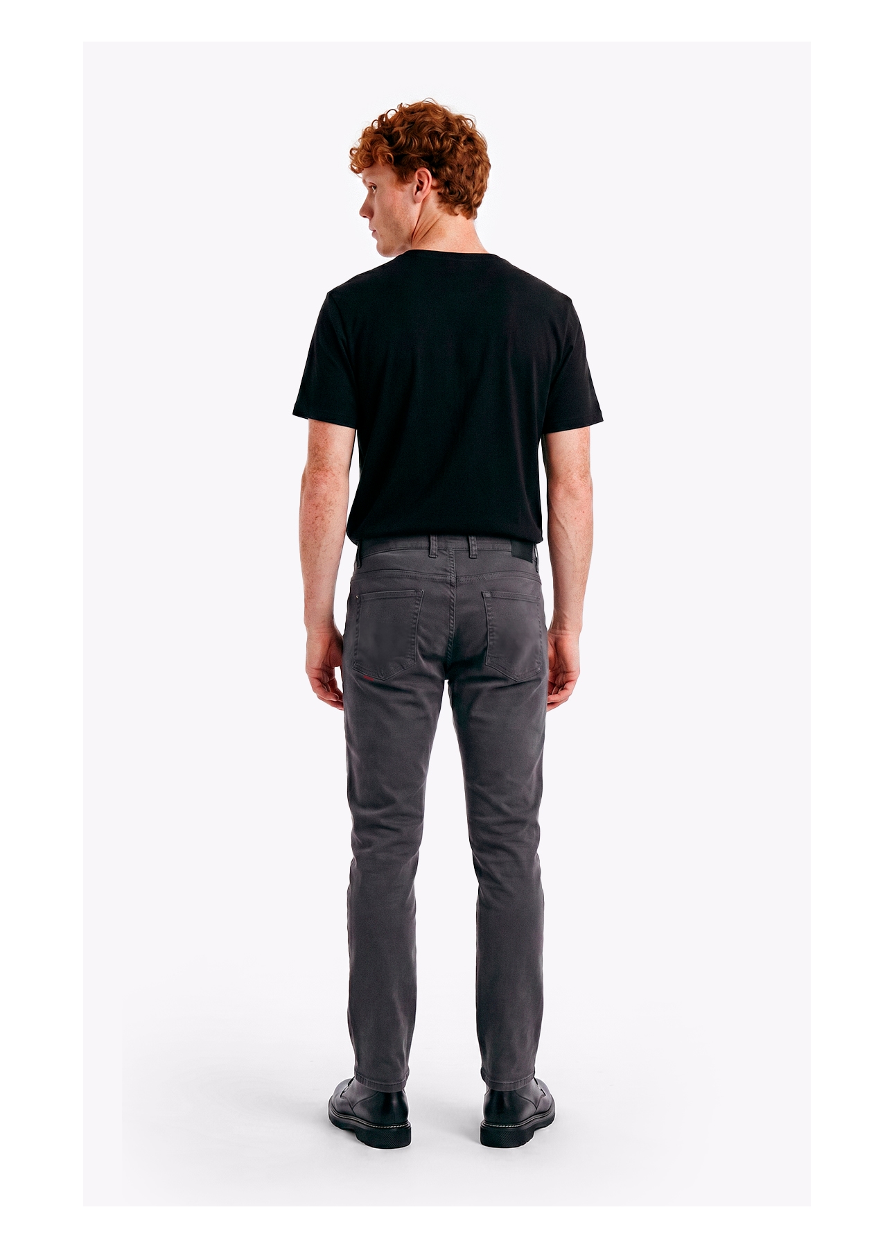 Calça Sarja Rain Slim 5 Pockets Cinza Medio