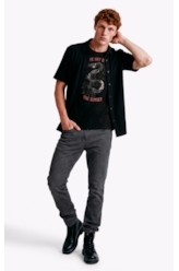 Calça Sarja Rain Slim 5 Pockets Cinza Medio