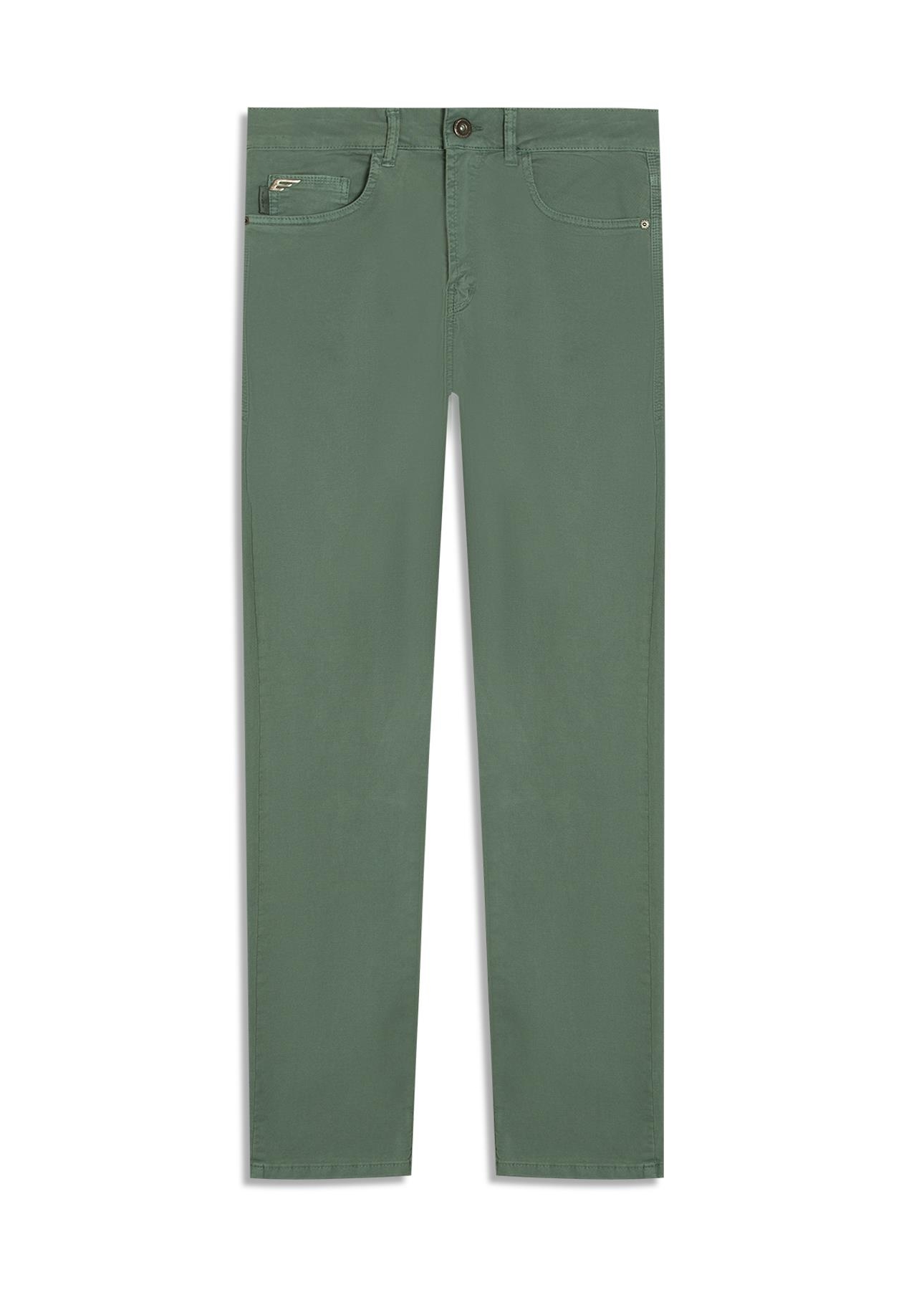 Calça Sarja Rain Slim 5 Pockets Verde Army