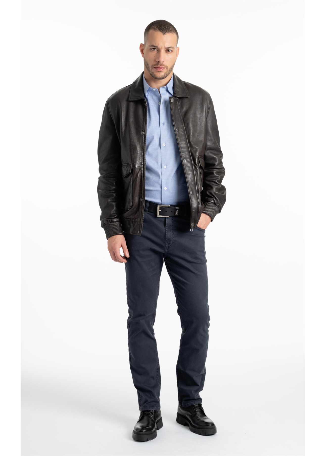 Calça Sarja Rain Slim Blue Grey