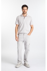 Calça Sarja Rain Slim Cargo Prata