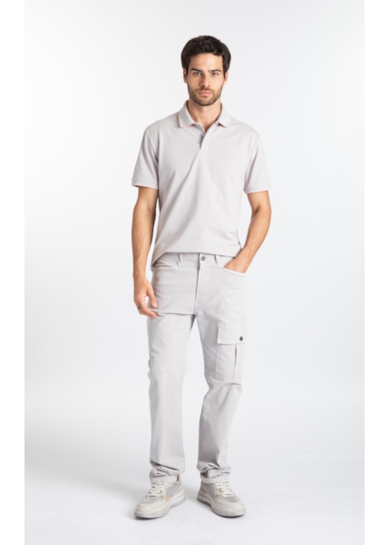 Calça Sarja Rain Slim Cargo Prata