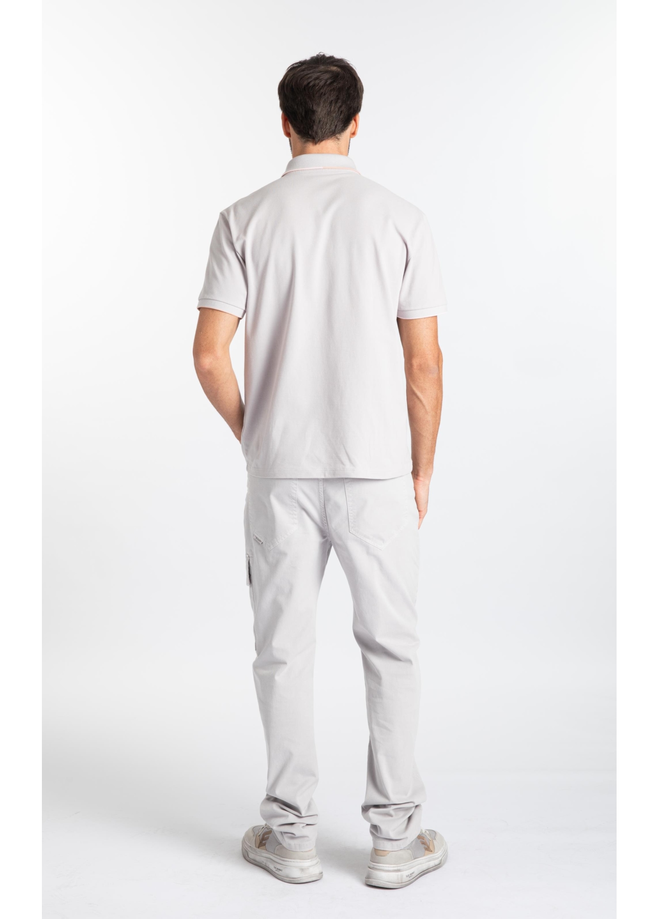 Calça Sarja Rain Slim Cargo Prata