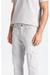 Calça Sarja Rain Slim Cargo Prata