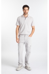 Calça Sarja Rain Slim Cargo Prata