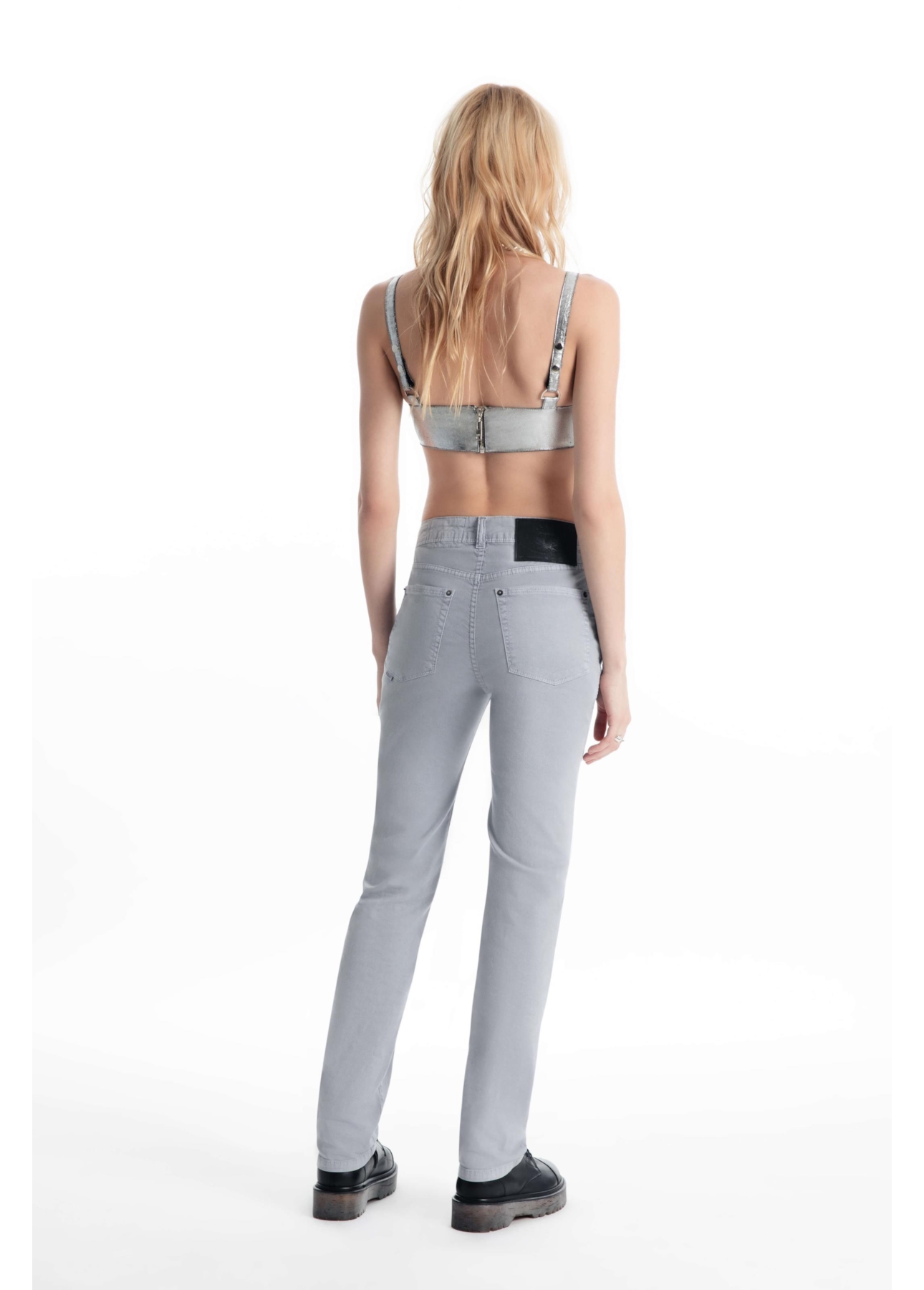 Calça Sarja Rain Slim Lavanda