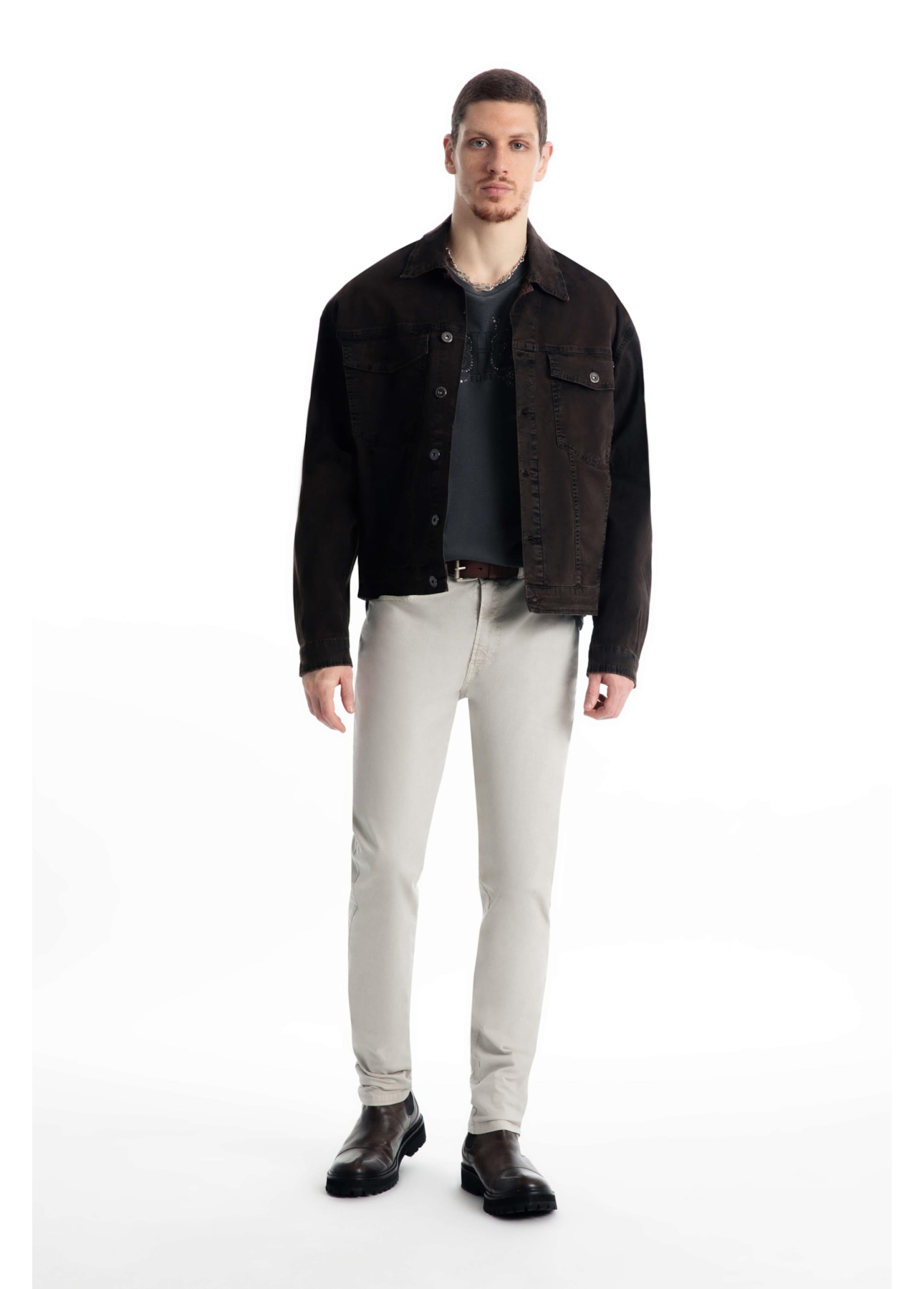 Calça Sarja Rain Slim Silver