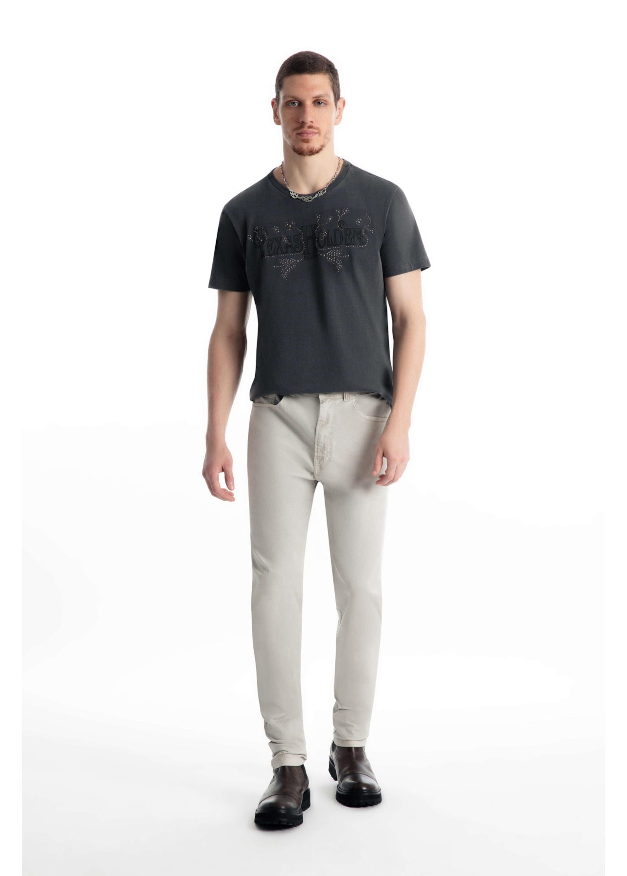 Calça Sarja Rain Slim Silver