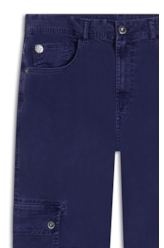 Calça Sarja Rain Trapezio Cargo Purple Blue