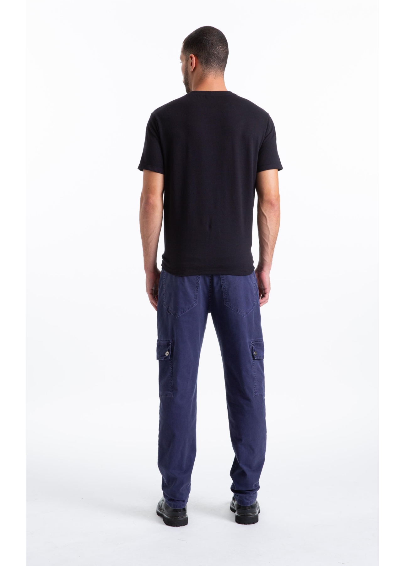 Calça Sarja Rain Trapezio Cargo Purple Blue