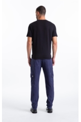 Calça Sarja Rain Trapezio Cargo Purple Blue