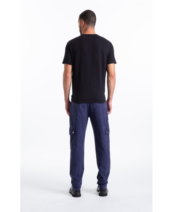 Calça Sarja Rain Trapezio Cargo Purple Blue