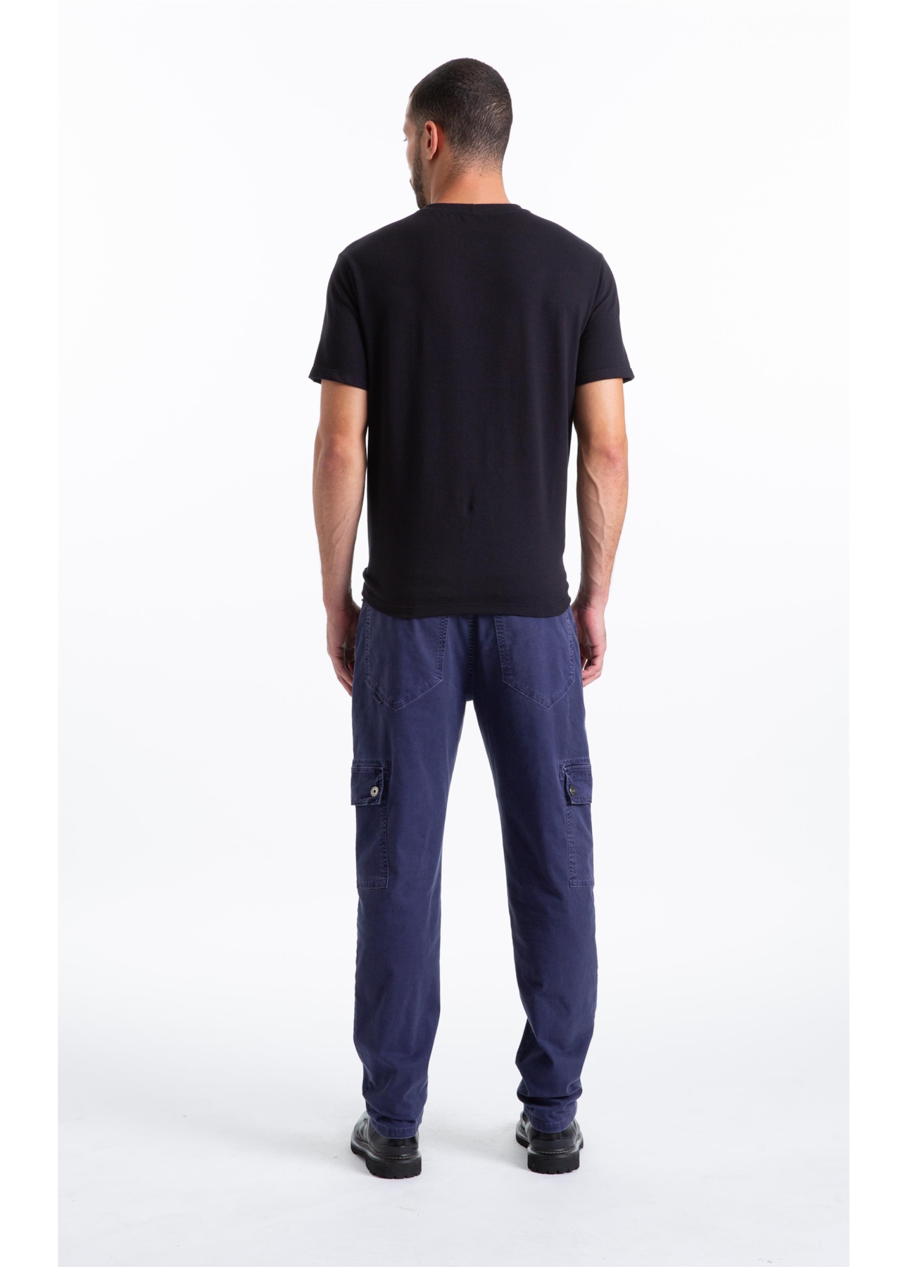 Calça Sarja Rain Trapezio Cargo Purple Blue