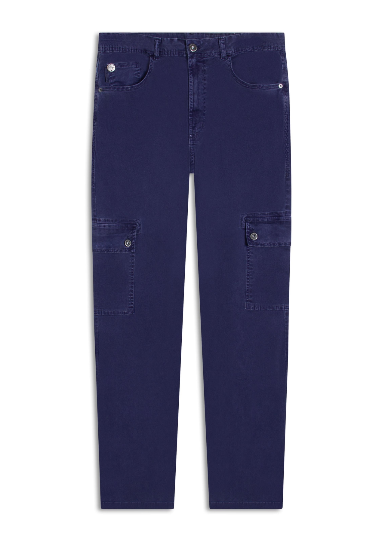 Calça Sarja Rain Trapezio Cargo Purple Blue