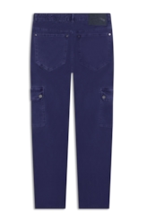 Calça Sarja Rain Trapezio Cargo Purple Blue