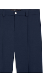 Calca Scuba Crepe Carrot Dark Navy