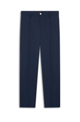 Calca Scuba Crepe Carrot Dark Navy